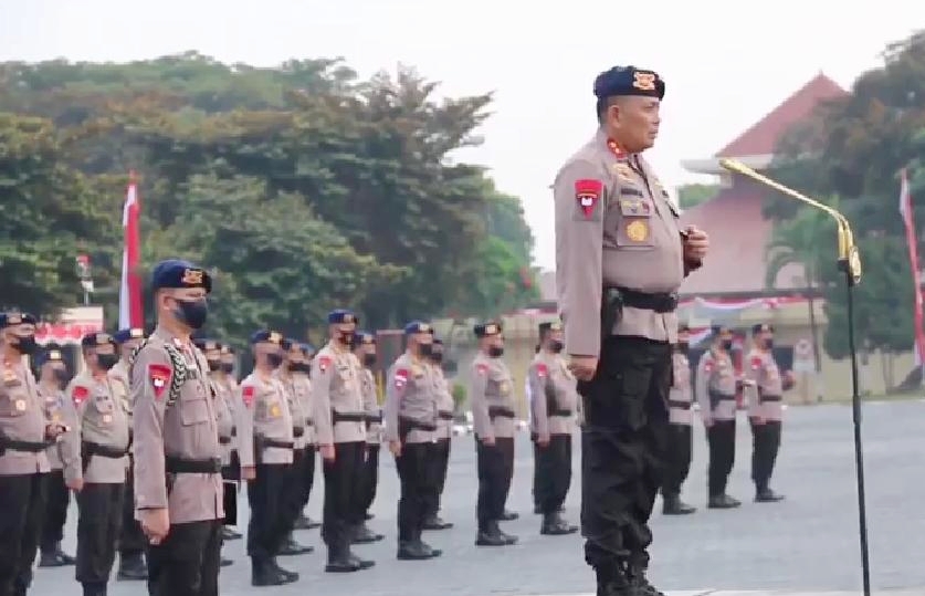 Dankorbrimob Polri Pimpin Upacara Korps Raport di Jajaran Korps Brimob