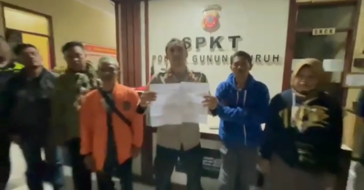 Kapolsek Gunungguruh Polres Sukabumi Kota saat memberikan penjelasan