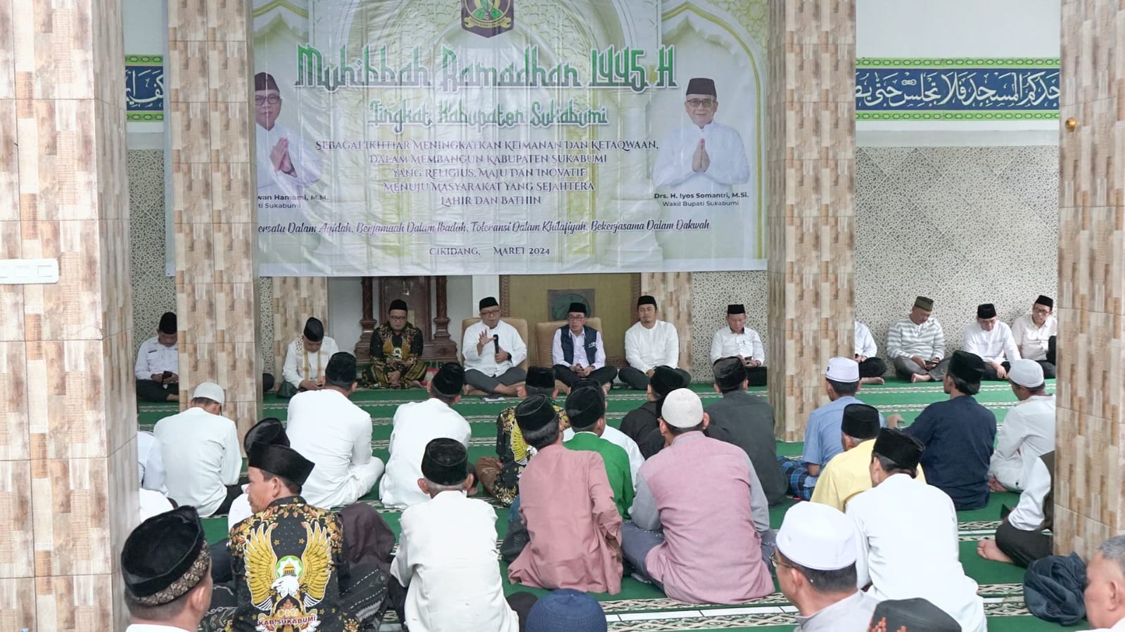 Bupati Sukabumi saat hadir dalam Muhibah Ramadhan di Kecamatan Cikidang