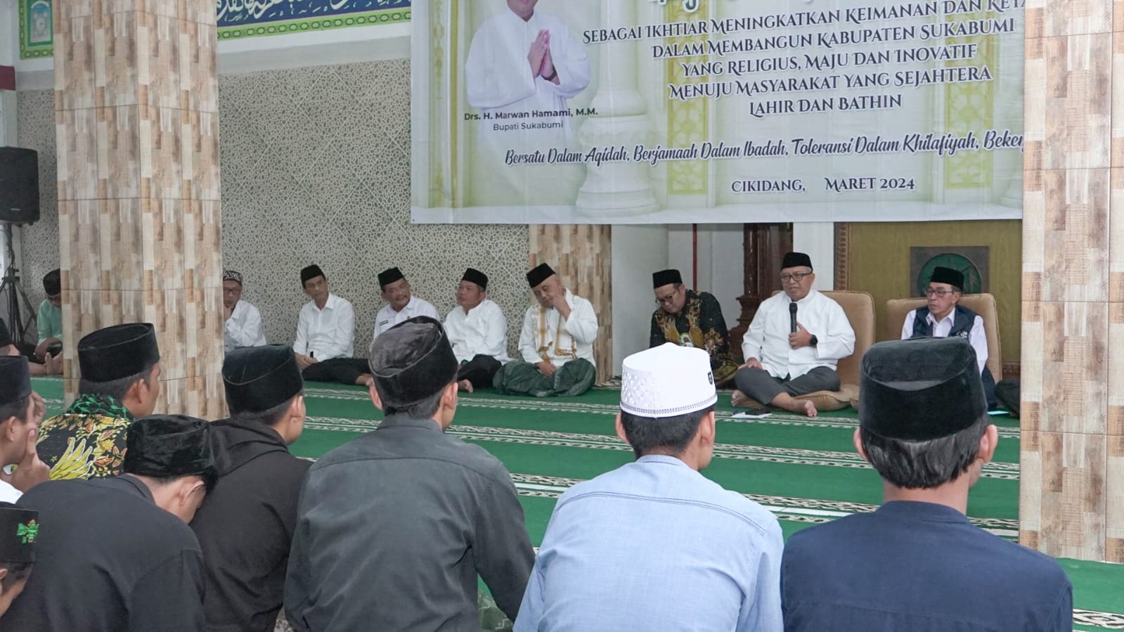 Bupati Sukabumi saat hadir dalam Muhibah Ramadhan di Kecamatan Cikidang