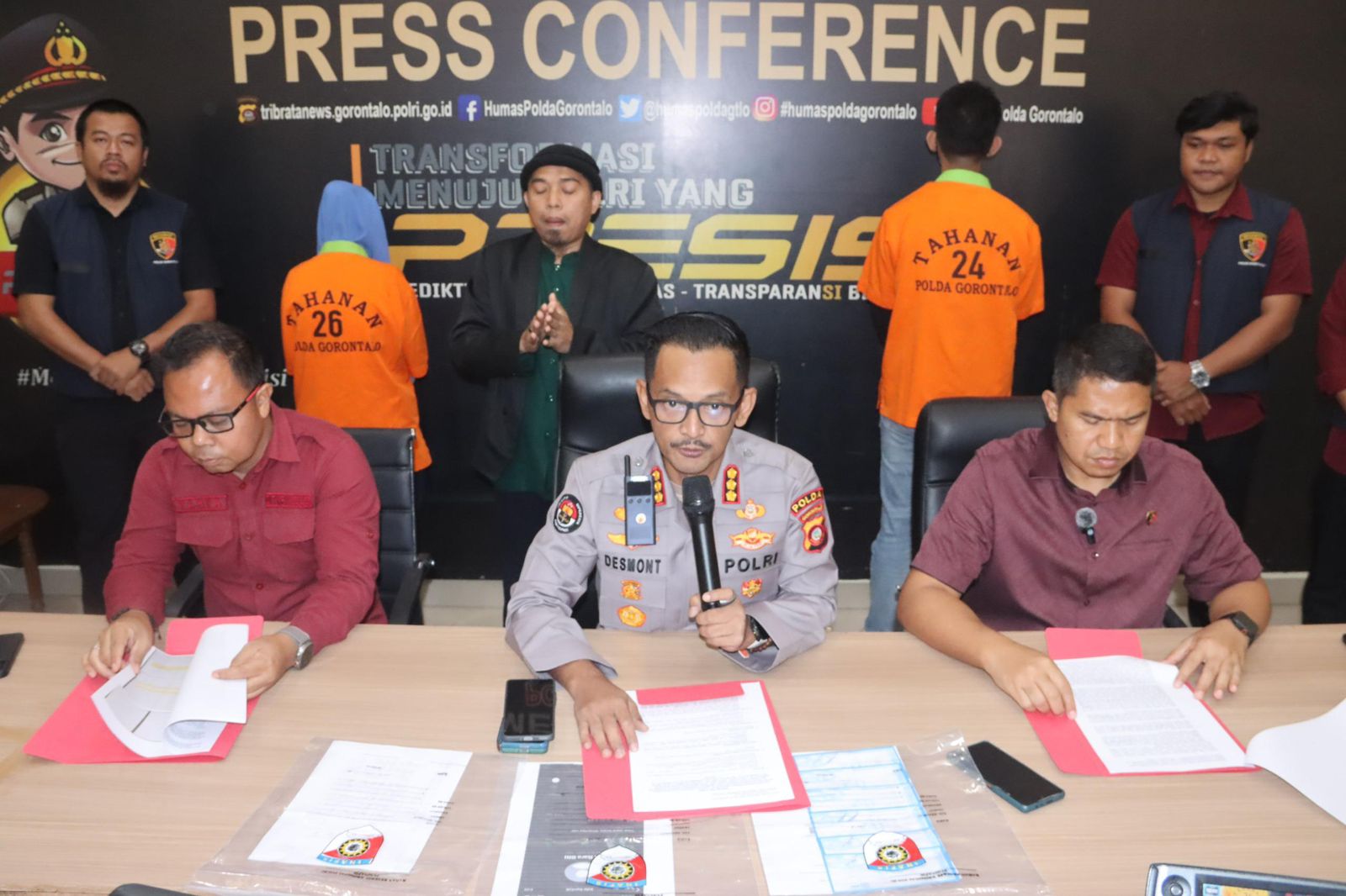 Dua Tersangka Kasus Fraud Transfer Fiktif Bank BRI Wonosari Diserahkan Ditreskrimsus Polda Gorontalo ke Kejaksaan