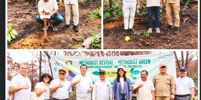 Ir. Ediaman Sinaga Bersama GMI Tanam 500 Pohon Mahoni di TPU Covid Sei Tamiang