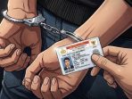 Ilustrasi penangkapan terduga pelaku pembuat SIM palsu