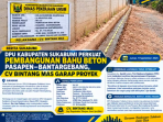 Tingkatkan Kualitas Akses Jalan, DPU Kabupaten Sukabumi Bangun Bahu Beton Ruas Pasapen–Bantargebang